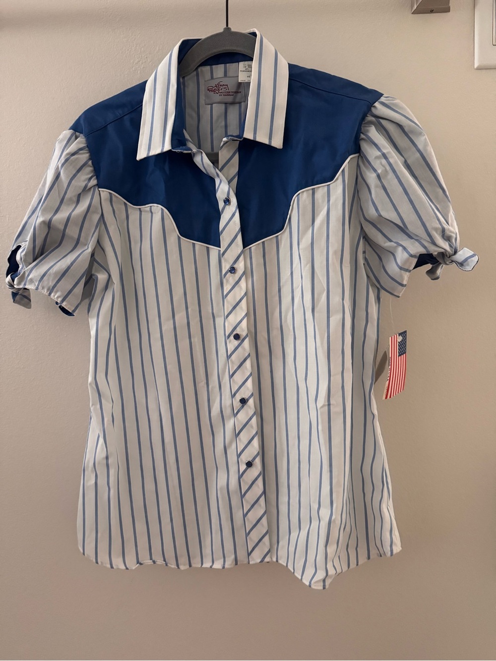 RARE: Vintage 80s Kenny Rogers Karman Pearl Snap Striped Western Shirt NWT